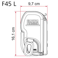 Fiammastore F45 L 550 Titanium Royal Grey