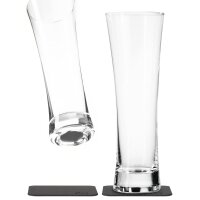 Magnet-Biergläser 2er-Set mit Untersetzer, 330 ml
