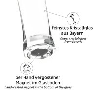 Magnet-Biergläser 2er-Set mit Untersetzer, 330 ml