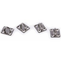 Kit Square Plates Edelstahlhaken (4 Stück)