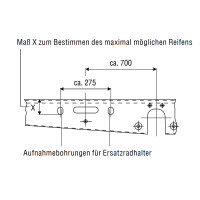 AL-KO Ersatzradhalter EH1/B 1250-1550 mm