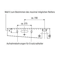 AL-KO Ersatzradhalter EH1 BR/E 1465-1815 mm