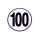 Geschwindigkeitsschild 100 km/h