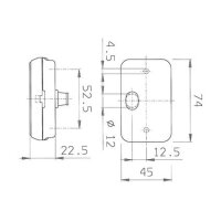Seitenmarkierungsleuchte SMLR 130 74 x 25 x 45 mm
