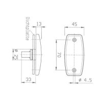 Begrenzungsleuchte PLR 1006 97 x 45 mm