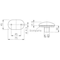 Begrenzungsleuchte PL 2000 75 x 45 mm