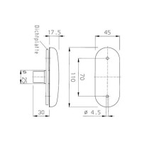Begrenzungsleuchte PLR 2000 110 x 45 mm
