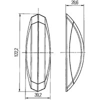 Umrissleuchte - oval rechts