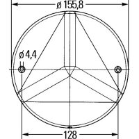 Dreieckrückstrahler schraubbar 156 x 56 mm