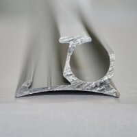 Keder-Profilschiene gebogen silber mit Nut f....