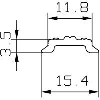 Leistenfüller 15,4 mm - blau - Meterware, Fendt
