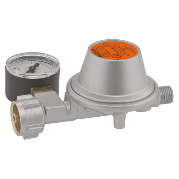 Niederdruckregler mit Manometer 50 mbar