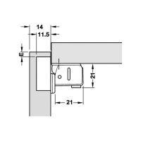 Schrankscharnier verstellbar, 2er