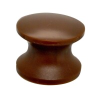 Druckknopf ohne Rosette Kunststoff braun