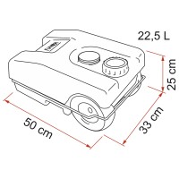 Roll-Tank 23 W Abwassertank