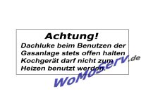 10x Gaswarnschild für Gaskocher