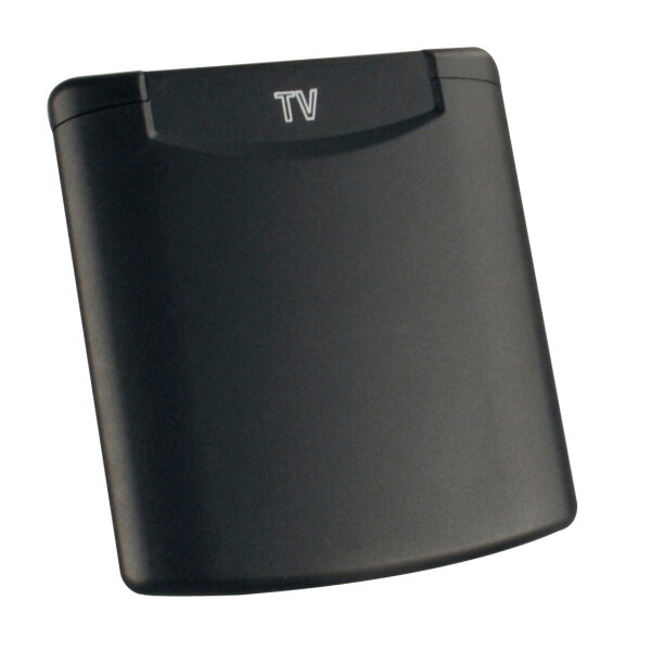 Universal-Vorzeltsteckdose schwarz Schuko /12 V / SAT/TV