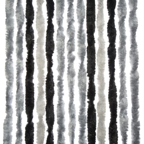 Chenille-Flauschvorhang Caravan 56 x 175 cm, hellgrau/silber/anthrazit
