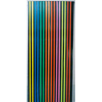 Streifenvorhang bunt, schwarz 90 x 200 cm