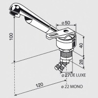 Einhebelmischer Keramik De Luxe chrom/schwarz