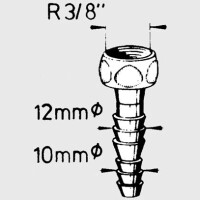 Messing-Tülle gerade
