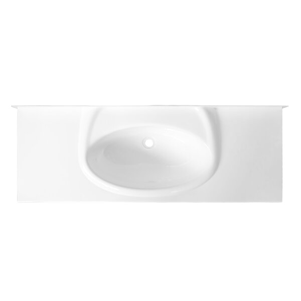 Becken oval weiß glänzend
