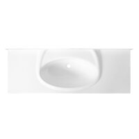 Becken oval weiß glänzend