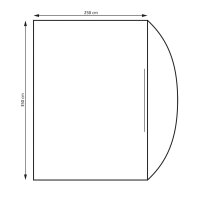 Teilzelt Sienna 350 x 250 x 240 cm