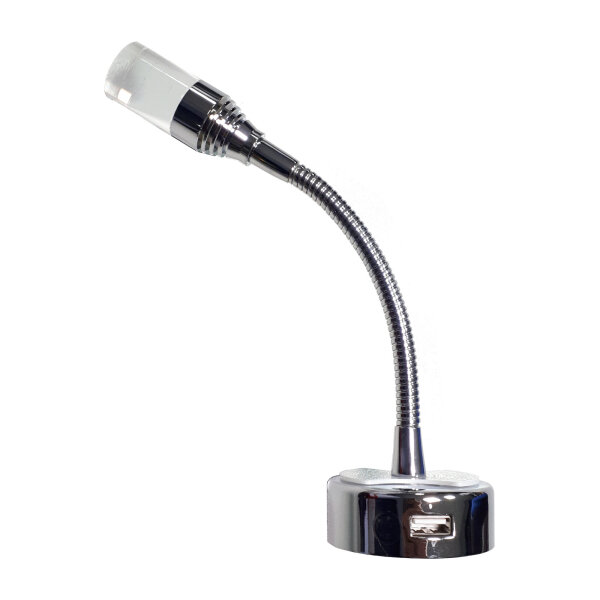 Leseleuchte Flexi 2 mit USB mit 2,1 A USB-Anschluss