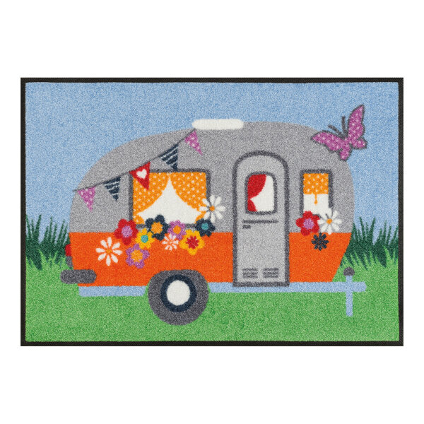 wash + dry Komfortmatte Happy Camping, 75 x 50 cm
