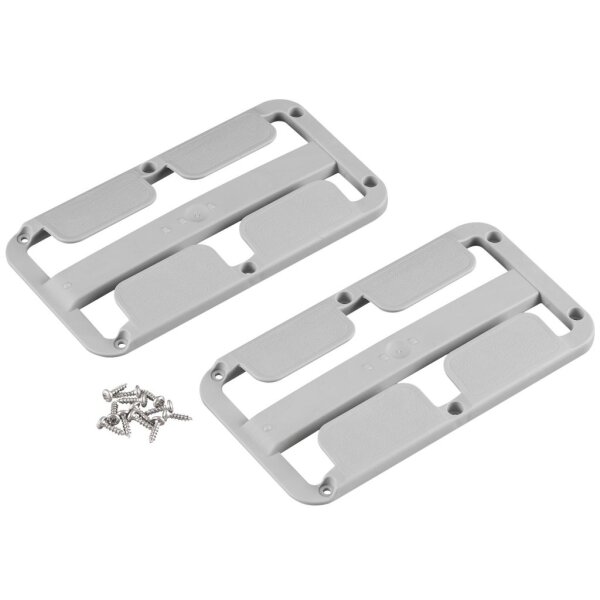 Stielglashalter 2er-Set lichtgrau, für 2-3 Gläser