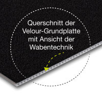 Grundplatte Vario System Basis II-b mit Velourstoff, 50 x 50 cm