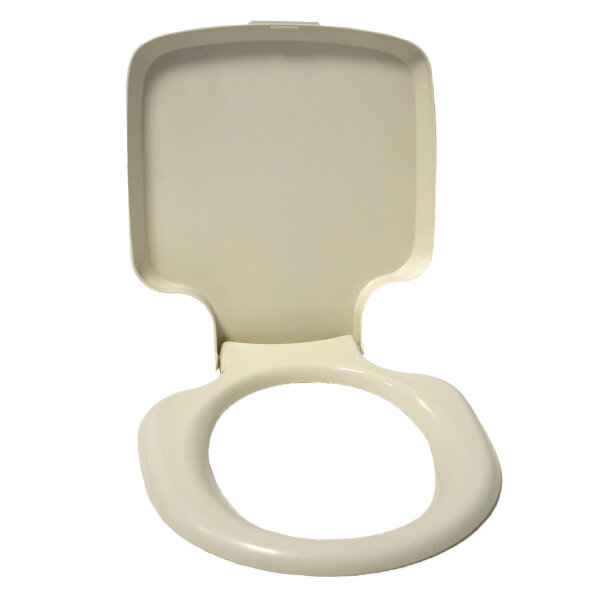 Toilettensitz mit Deckel grauweiß für Porta Potti Qube
