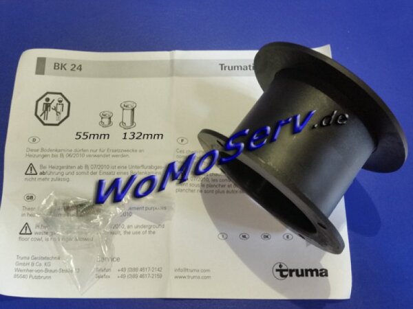 Kaminstutzen BK24 kurz für Abgasführung Trumatic E 2400
