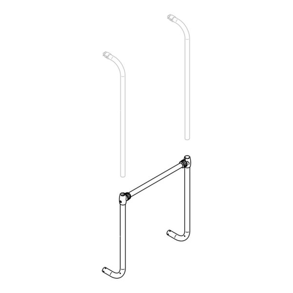 Tragrahmen-Querstrebe Thule Sport G2 / Essential für Abstandshalterbefestigung und unterer Tragarm, Satz links und rechts