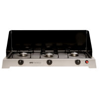 Edelstahl Gaskocher Tango 3-flammig 50 mbar