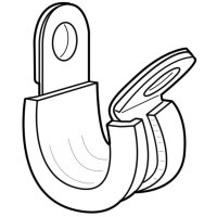 Rohrschelle mit Gummiunterlage 8 mm, 5er
