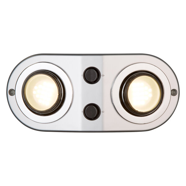 LED Zwillingsaufbauleuchte 12 Volt / 2 x 1 Watt