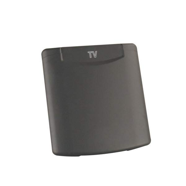 Universal-Vorzeltsteckdose anthrazit Schuko /12 V / SAT/TV