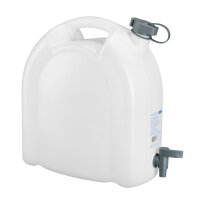 Wasserkanister 15 Liter mit Ablasshahn, ohne Ausgießer