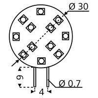 12er LED Modul Sockel G4