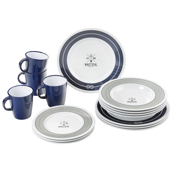 Geschirrset Nautical 16-teilig