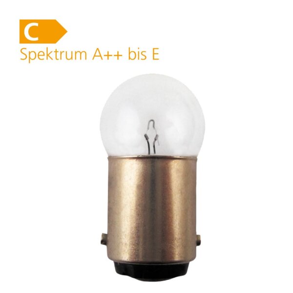 Glühlampe BA 15 S, 12 V/10 W 2er