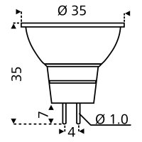 6er SMD Spot Sockel GU4, 1 Watt