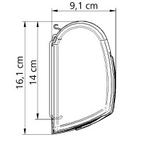 Markise TO 5200, 2,6 x 2 m, Gehäuse eloxiert, Mystic-Grau