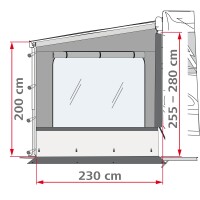 Side W Pro Shade links, Seitenwand