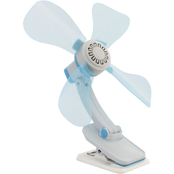 Klammer-Ventilator, 12 Volt, blau