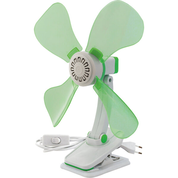 Klammer-Ventilator, 230 Volt, grün