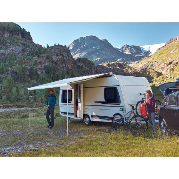 Markise TO 6300, 3,5 x 2,5 m mit Motor, Gehäuse eloxiert, Mystic-Grau