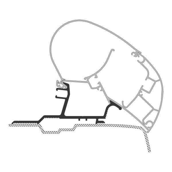 Adapter für Renault Master ab Bj. 04/10 zu Dometic-Markisen Serie 2, Länge 3,25 m